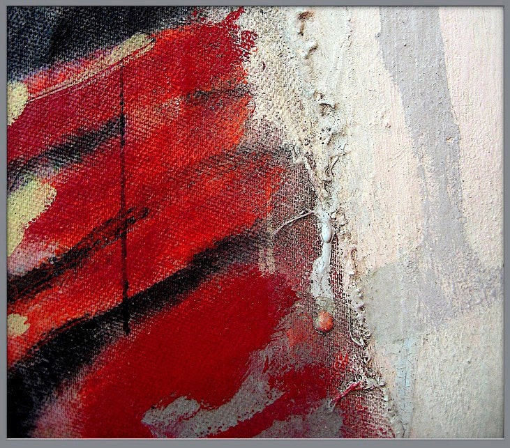 Pigment-Malerei auf partiell in Freskogrund eingearbeitete Leinwand | Kunst von Michael Buckler © 2020