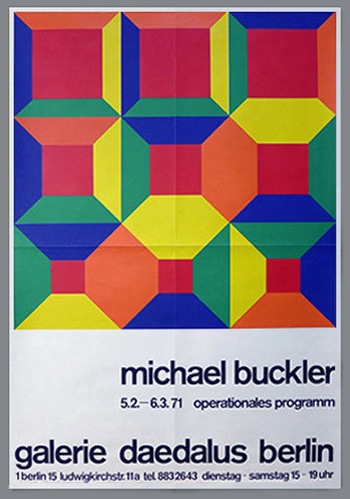 Michael Buckler: Plakatmotiv 'Konstruktivistische Kunst' zur Ausstellung Berlin 1971, Galerie Daedalus